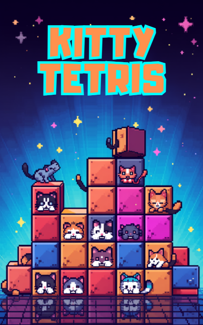 Carátula de kitty tetris